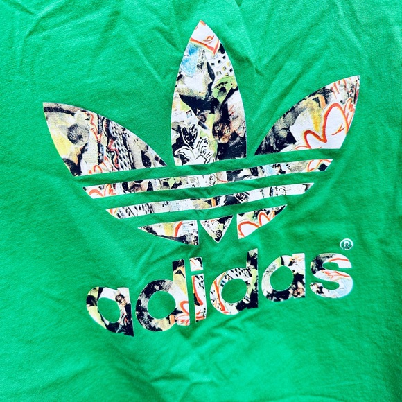 adidas x Topshop ✨Venice✨ green graffiti tank top✨ Size Medium ✨ Rare✨ Collector - Picture 12 of 14